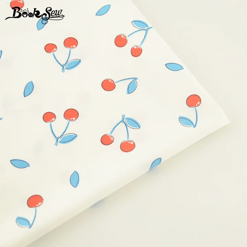 

Booksew Cotton Twill Fabric Home Textile Cherrys Design Sewing Material For Bed Sheet Pillow Craft Patchwork Quilting Cloth