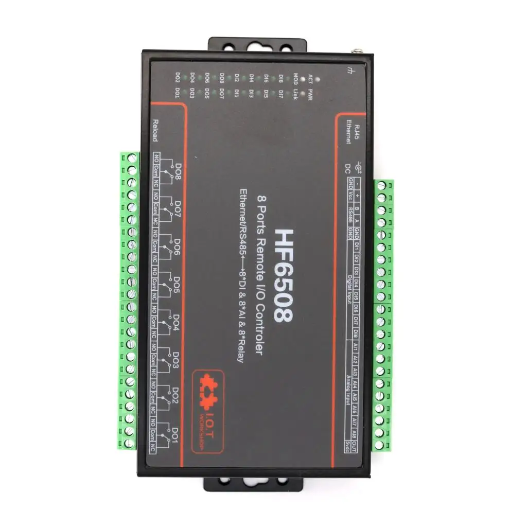 8DI 8DO 8A 8 way I/O пульт дистанционного управления Ethernet/RS485 8CH Дистанционное Реле