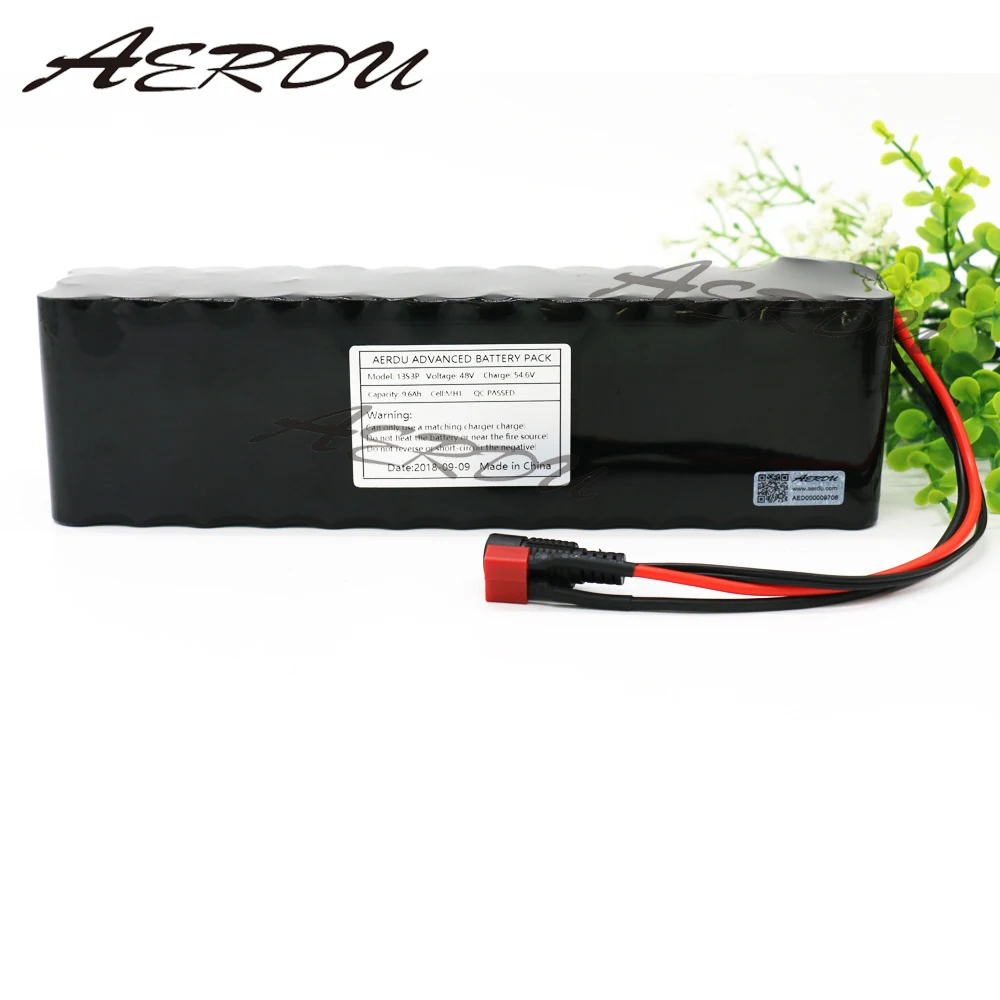 AERDU 13S3P 48 В 9.6Ah комплект литий-ионный батарей сделано 54.6v9.6Ah электровелосипед скутер с 20A разряда BMS 800 ватт
