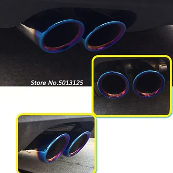 

Car Auto Exhaust Muffler Tip Stainless Steel Pipe Chrome Trim Car Rear Tail Throat matte Trim For Audi A3 A5 Q5 Q7 Q3 A1 S line
