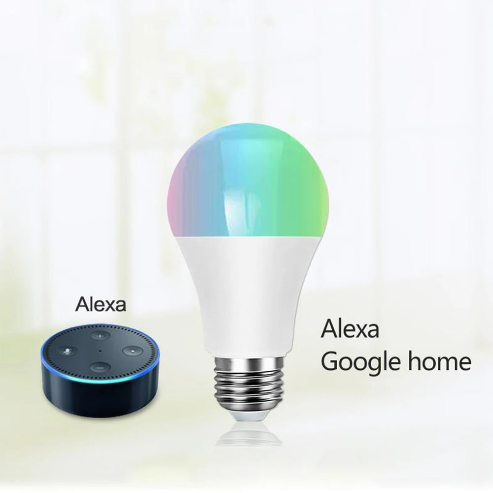 

Geekbes WiFi Smart LED Light Bulb 10W E27 16 million Color Wifi/Wireless Remote Control Dimmable for IOS Android Work with Alexa