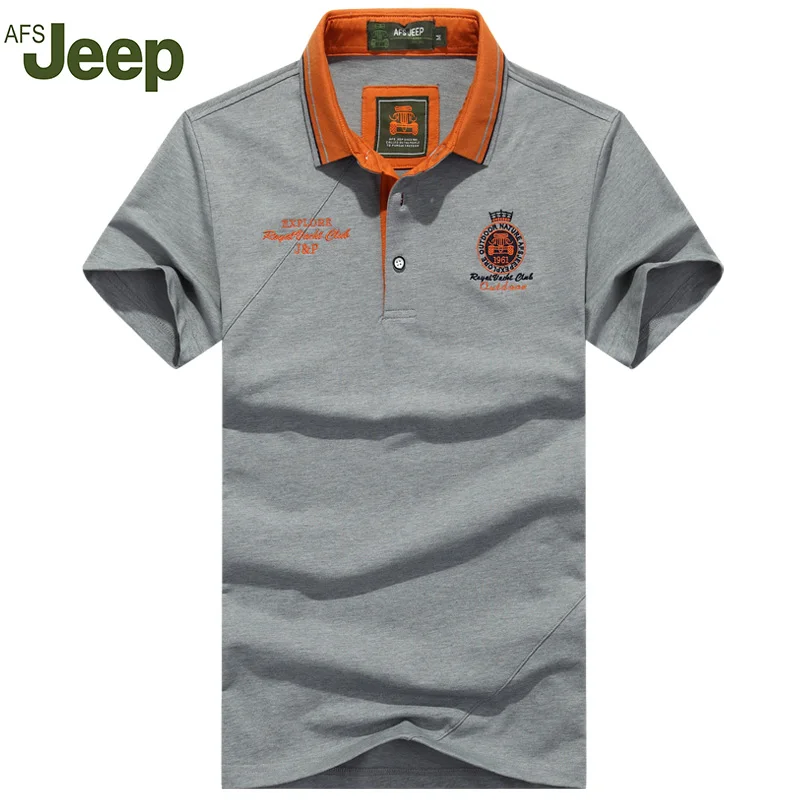 Buy AFS JEEP 2016 New Men's Summer polo shirt solid