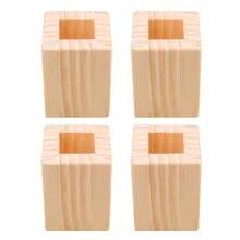 4 шт., 6x6x8,3 см, высота до 5 см, закрытый квадратный подъемник, деревянная кровать, стол, подъемный стол, мебель, ножки, подъемники для хранения