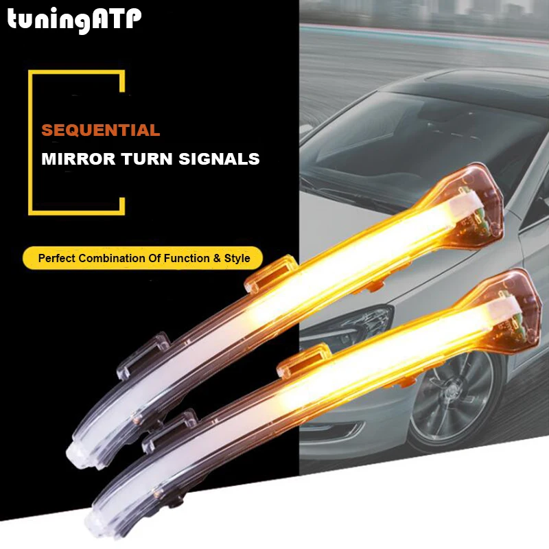 

tuningATP LED Rear View Wing Mirror Sweeping Sequential Turn Signals For Volkswagen Golf 7 Golf Mk7.5 Golf Sportsvan Touran Mk2