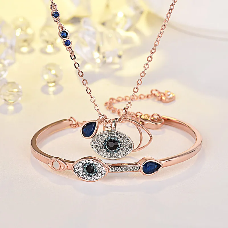 Tisvina к сожалению Evil Eye ожерелье s для женщин розовое золото цвет оригинальный