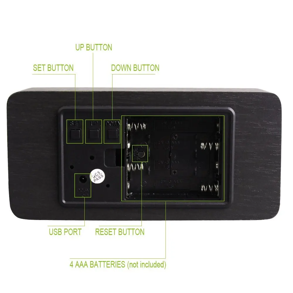 Светодиодный деревянный куб часы Голосовое управление электронные настольные часы светодиодный цифровые часы Nixie без радио для детей прикроватный будильник