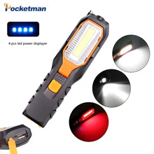 100 Вт портативная Рабочая лампа USB Перезаряжаемый COB светодиодный Рабочий фонарь Магнитный фонарик для осмотра для ремонта аварийной ситуации