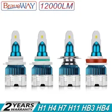 Buy BraveWay 2019 New Arrival Mini Size 100W 12000LM Car Headlight H7 LED Bulbs H1 H4 H8 H9 9005 9006 HB4 HB3 LED H11 Ice Lamp Auto Free Shipping