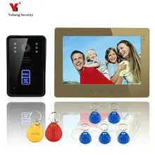 Yobang Security 10″monitor video door phone for villa Home Video intercom doorbell RFID Camera LED Night Vision Rainproof cover