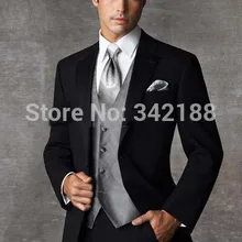 Индивидуальный дизайн жениха смокинги друзей жениха 2 кнопки мужские свадебные костюмы(куртка+ брюки+ галстук+ жилет) Свадебная мужская одежда