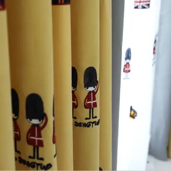 

[byetee] Window Curtain Children Kids Baby Bedroom Full Shading Blackout Kitchen Curtains Fabrics For Living Room Drapes