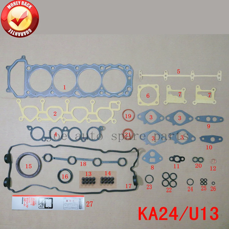 KA24DE Engine complete Full gasket set kit for Nissan Altima 2.4L 2389cc 1997 2001 50165700
