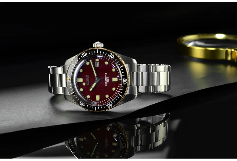 Мужские винтажные часы для дайвинга San Martin Sixty-Five, автоматические часы из нержавеющей стали 200, водонепроницаемые бронзовые кольцевые часы в ретро-стиле