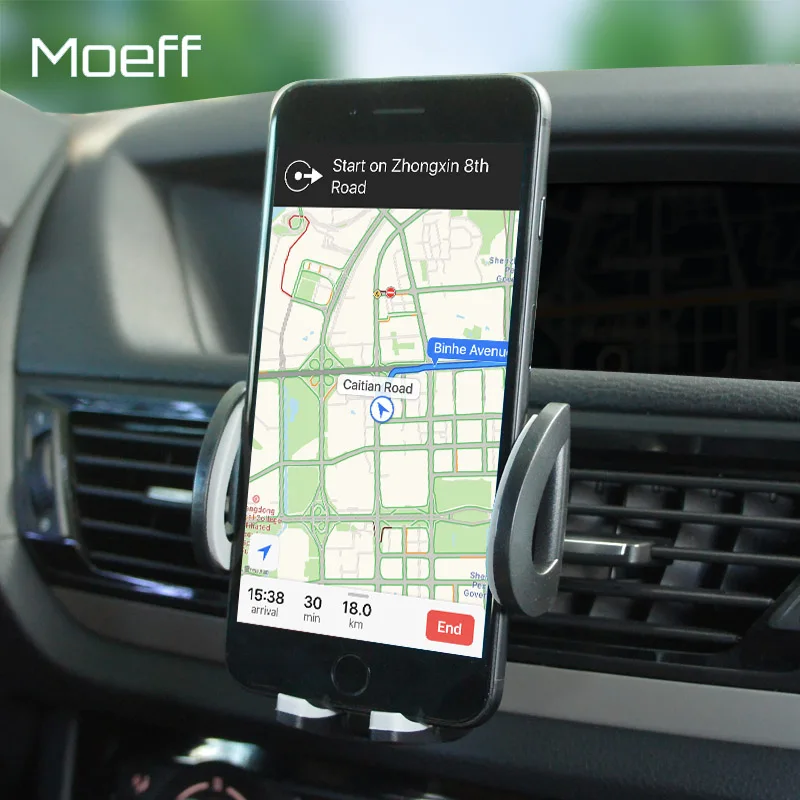 

Moeff Universal Mobile Car Holder Stand Adjustable Air Vent Mount Holder For Phone Iphone 6 Plus 7 8 Plus X Xiaomi Sumsung Note