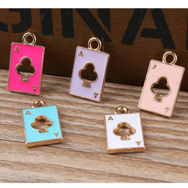 

10pcs 11x18mm A poker charms enamel charm for jewelry making fashion earring pendant fashion charms