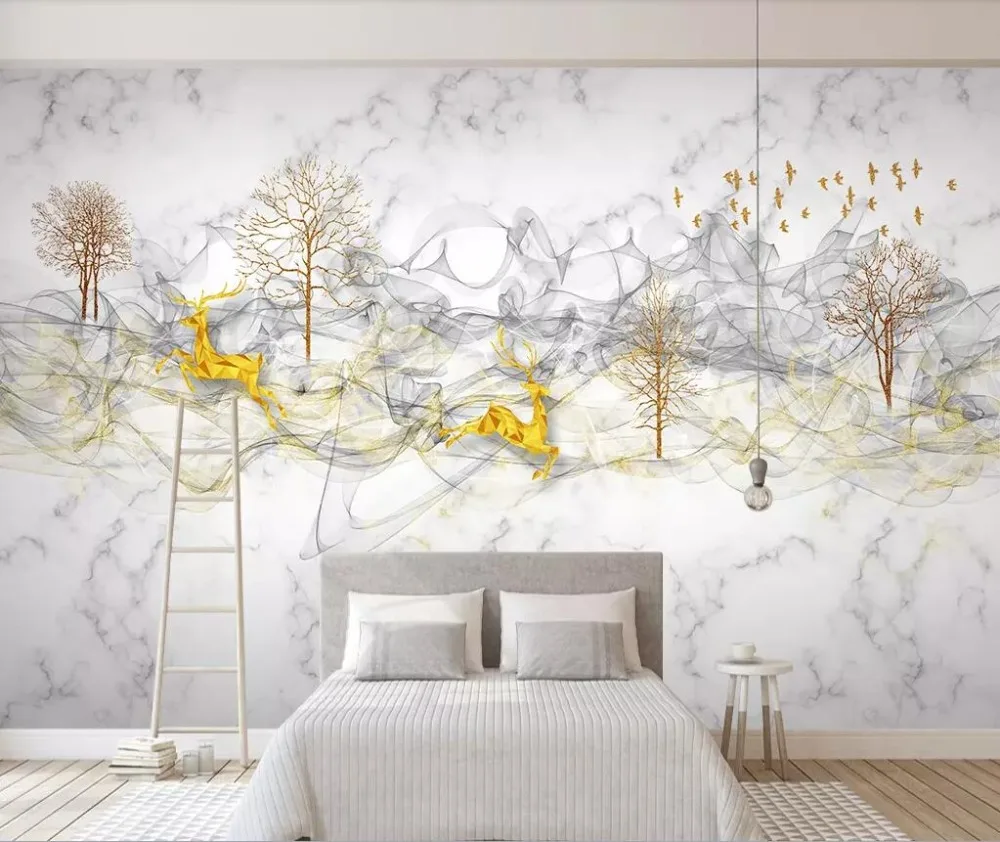 

Современный минималистичный фон для фотосъемки с изображением дымчатого леса оленя джазового белого мрамора