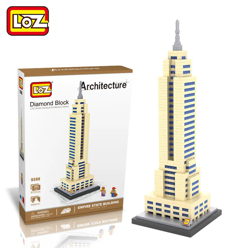 

LOZ Blocs de Construction Architecture Modele Briques Ville Empire State Building Jouet Forge World BRICOLAGE Jouets Educatifs