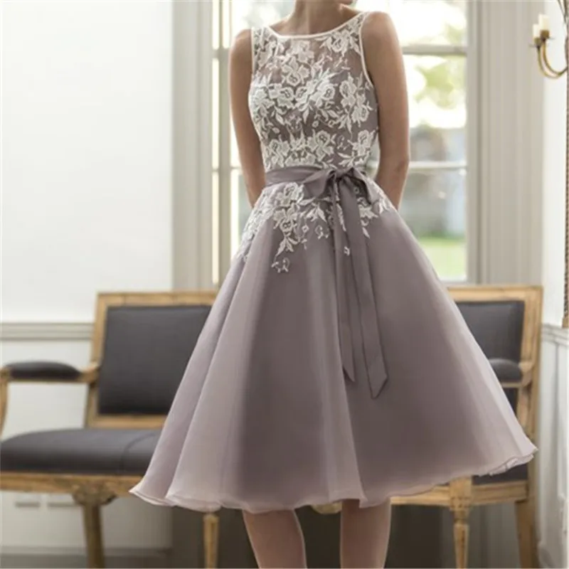 vestido coctel corto longitud rodilla