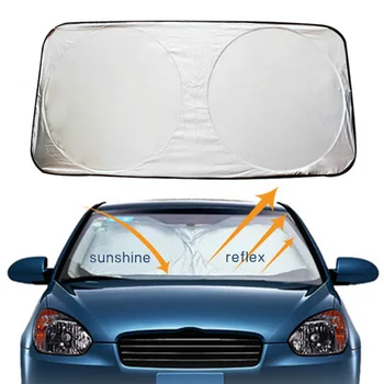

Car Styling Folding Jumbo Front Rear Car Window Sun Shade Auto Visor Windshield Block Cover Car Windshield Sunshade 150*70CM