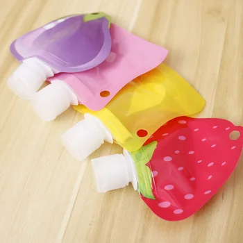 

Fruit Portable Travel Mini Makeup Fluid Refillable Bottles of Hand Sanitizer Shampoo / Shower Gel Cosmetic Containers Empty