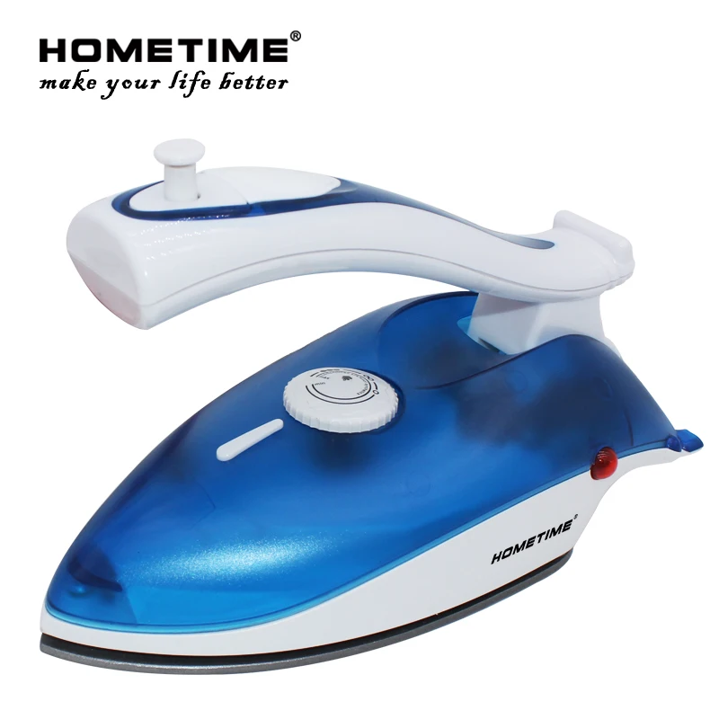 

HOMETIME MINI Travelling Steam Iron Handheld dry Cleaning Brush Portable Foldable Iron Teflon Baseplate 220V