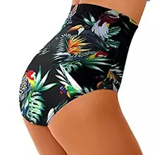 Хит, женский купальник с высокой талией, бикини, плавки, танкини, Шорты для плавания размера плюс, трусы с цветочным принтом