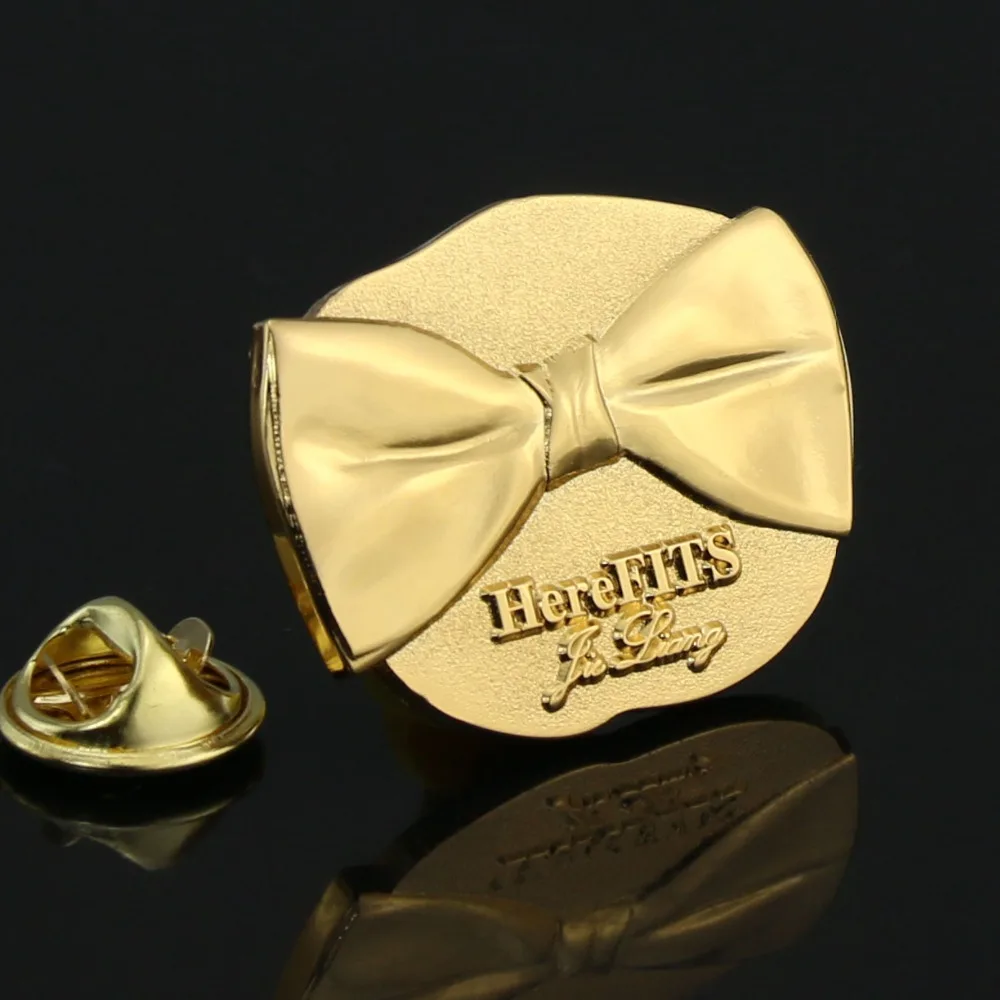 

Trendy personality gold badge factory direct metal lapel pin