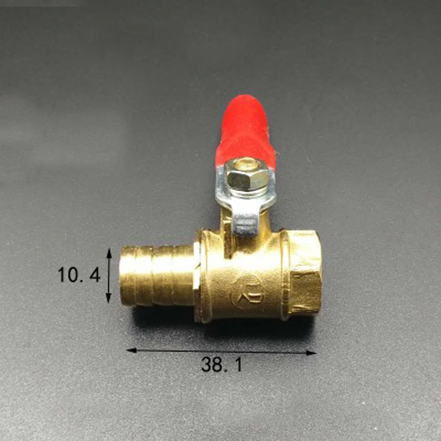 DN8 1/4 &quotBSP Женский x 10 мм шланг хвостовый латунный шаровой кран водяной газ 57 PSI