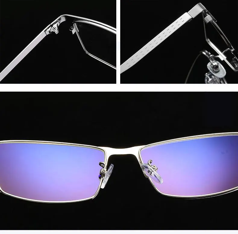 Защита для глаз, синий светильник, очки для женщин, металлическая рамка для коммерции, очки для мужчин, очки против голубого излучения очки для компьютерных игр