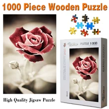 Простая любовь романтическая роза 520/1000/1500 штук деревянный пазл для взрослых детей игрушки украшение дома коллекционный подарок