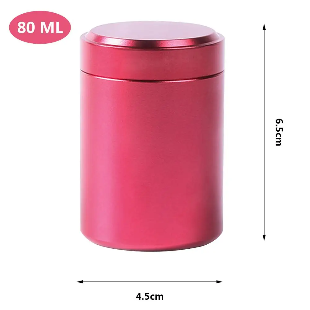 80ml Metal Aluminum Sealed Cans Portable Travel Tea Caddy Airtight Smell Proof Container Stash Jar 6
