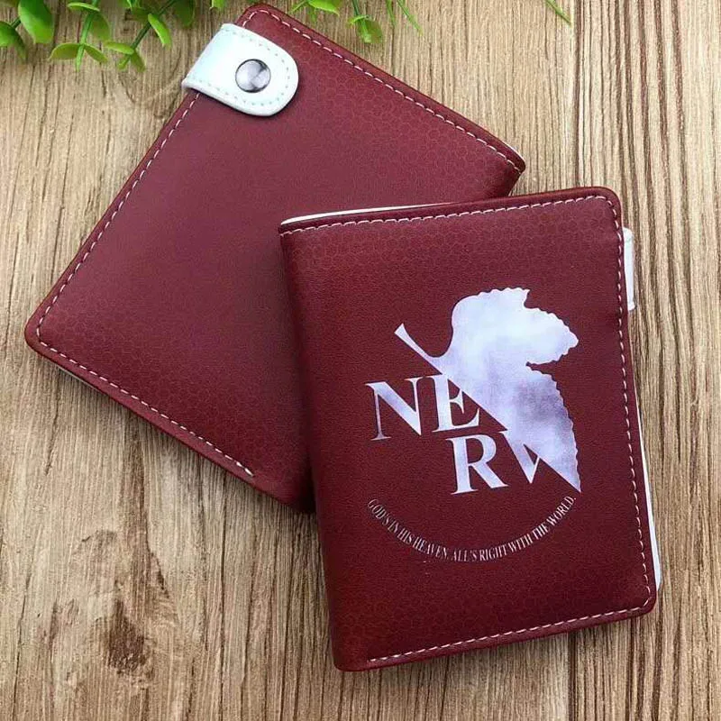 

Synthetic Leather Wallet of Anime Neon Genesis Evangelion NERV Maple Leaf Card Holder Purse