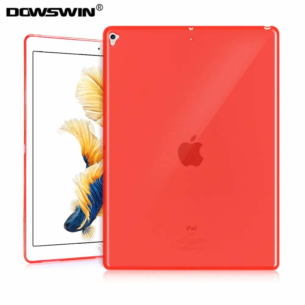 DOWSWIN чехол для iPad Pro 12,9 чехол мягкий, с бесцветным прозрачным и TPU Защитный чехол для iPad Pro 12,9 дюйма чехол - Цвет: red