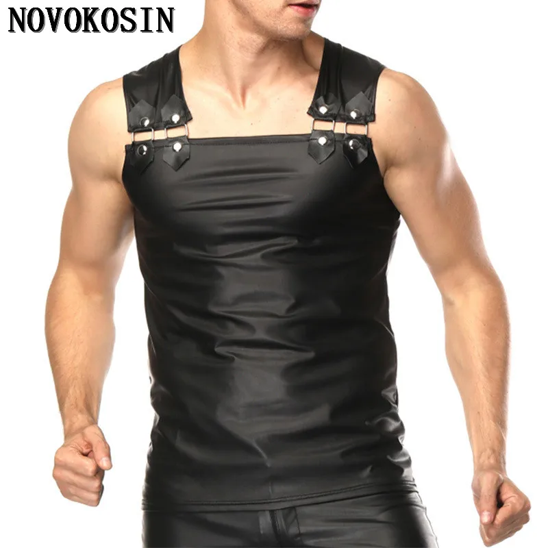 OY98 2018 New Fashion Sleeveless High Quality Simple Tops Tee Men Faux