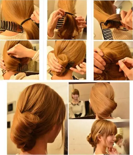 Three Steps Night Party Banquet Hair Style Maker Forks Bud Like