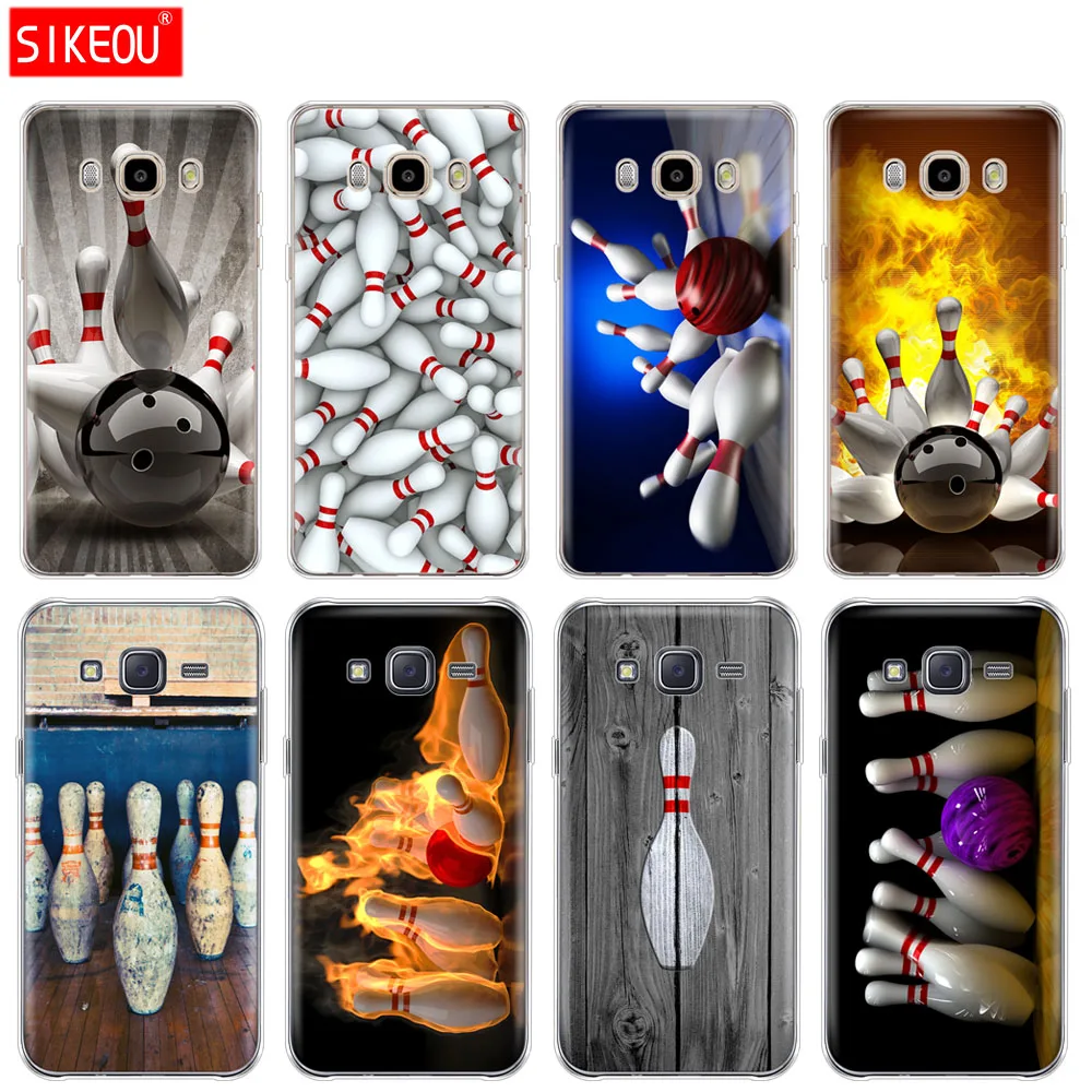 

silicone cover phone case for Samsung Galaxy J1 J2 J3 J5 J7 MINI 2016 2015 prime Bowling Ball Sport Diy Luxury