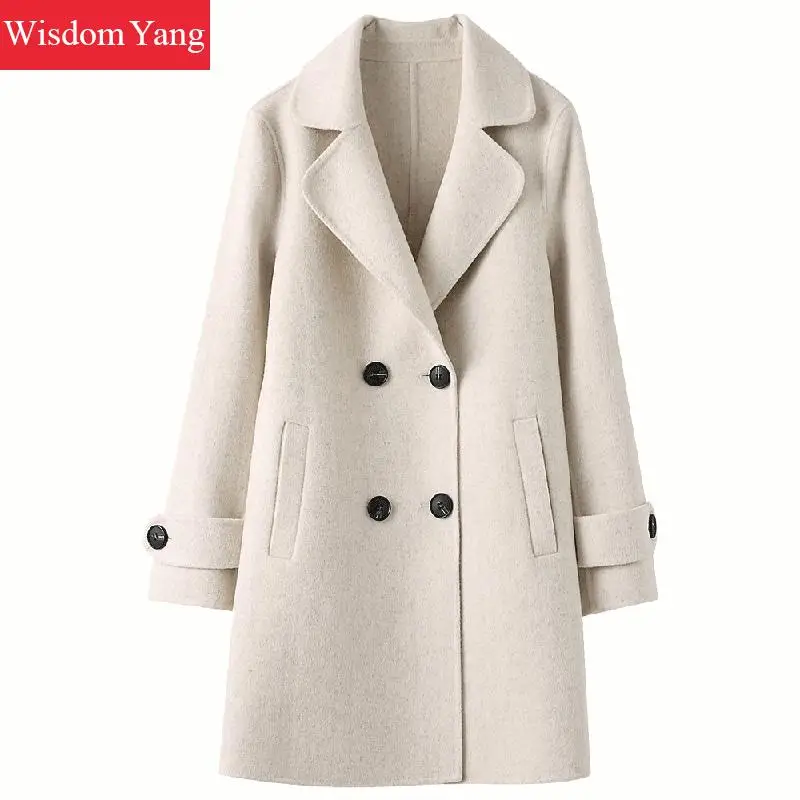 beige wool coat womens