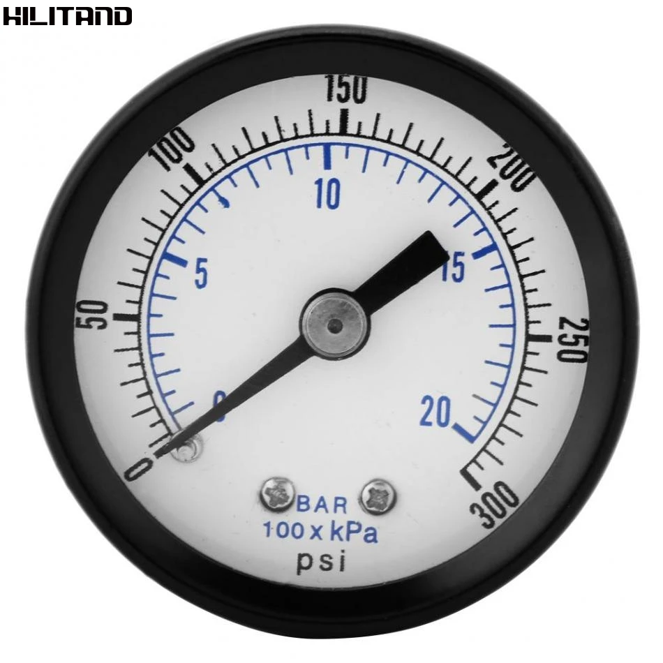 Мини-манометр для топливного воздуха, жидкого масла, воды 0-20 бар/0-300psi 1/8