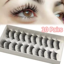 10 пар Профессиональный глаз Искусственные ресницы натуральные накладные ресницы женские длинные накладные ресницы леди расширения ресницы