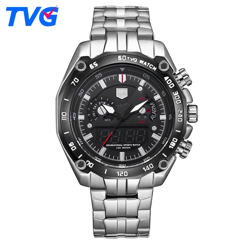 ТВГ Элитный бренд часы Для мужчин цифровой Водонепроницаемый Для мужчин Спортивные часы Военная Униформа Для мужчин кварцевые Дата часы