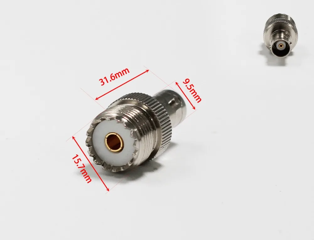 1 шт. разъем UHF Джек байонетное гнездо RF коаксиальный адаптер конвертер прямой, никелированный