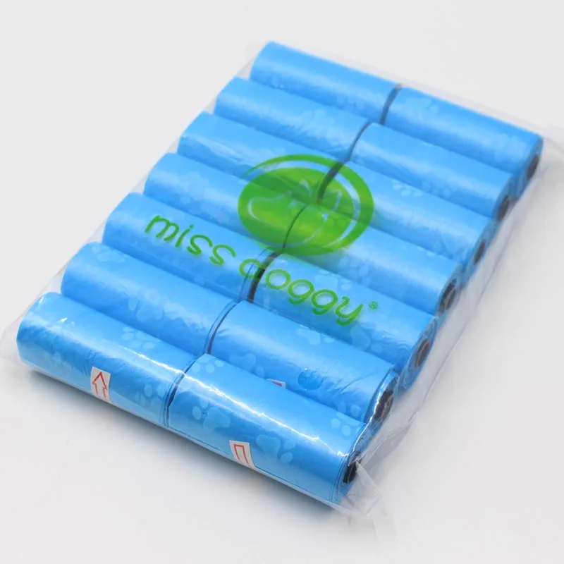 14 Rolls Dog Poop Bags Pet Waste Garbage Bags Outdoor Carrier Holder Dispenser