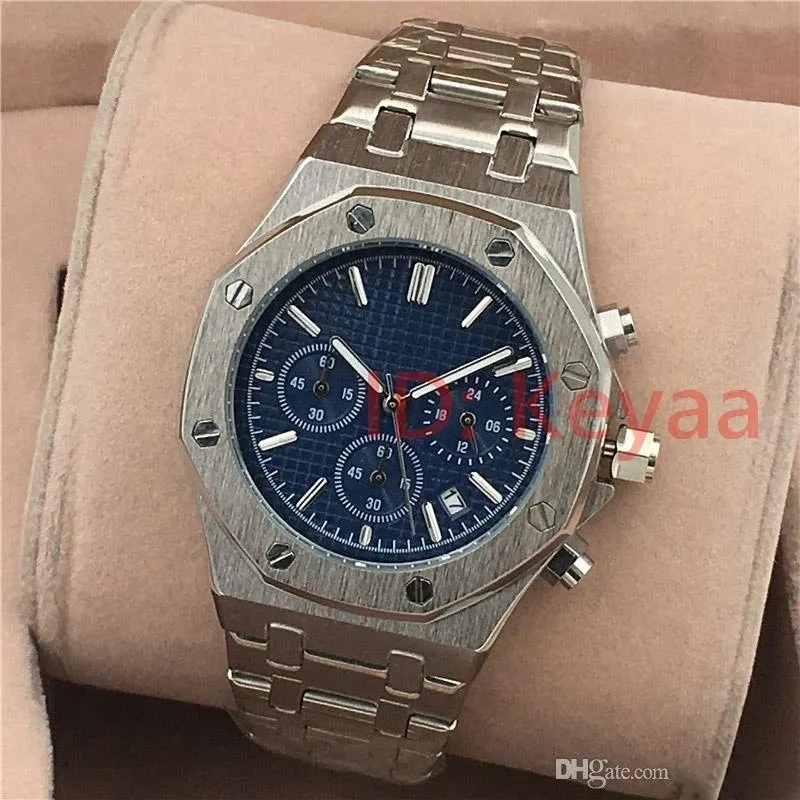 

2019 New All Subdials Work Top Lxuxury Brand Mens Chronograph SS Quartz Stopwatch Desiner Watch Men Watches Wristwatches