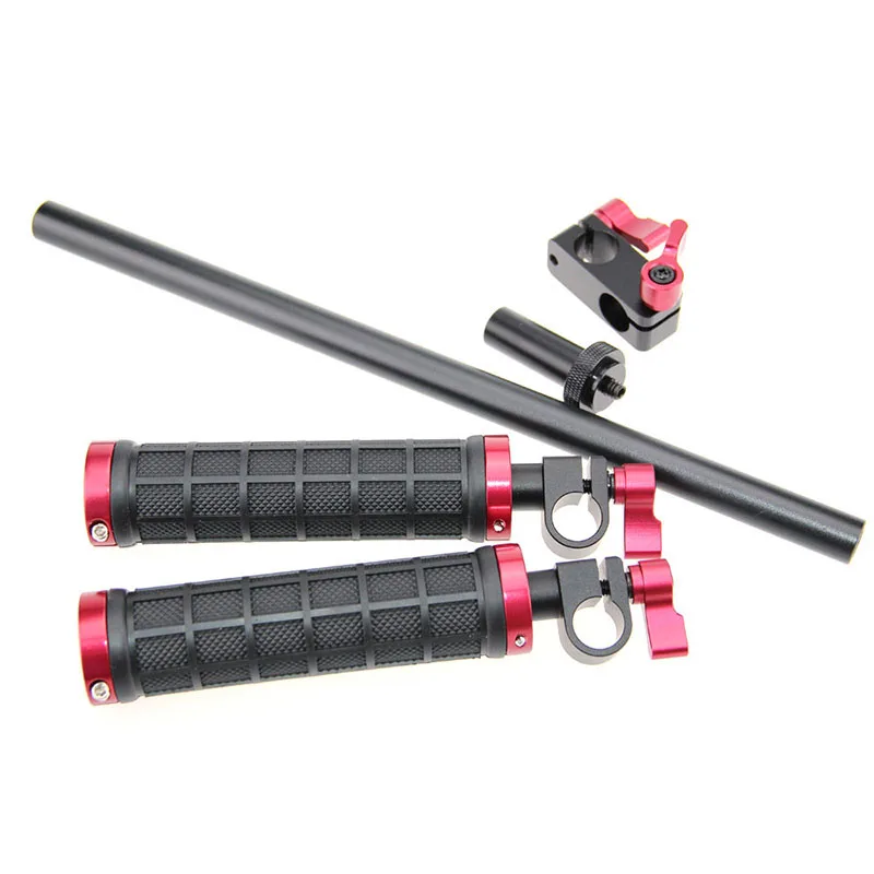 Camera Stabilizer Shoulder Dual Handle Grip Anti-Slip Rubber With Two Hand Grip For DSLR Camera Vid