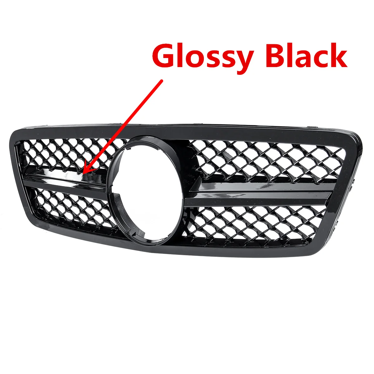 Chrome/Black Car Auto Front Grille Grill For Mercedes For Benz C-Class W203 S203 C280 C320 C240 C200 2001-2007 For AMG Style - Цвет: C