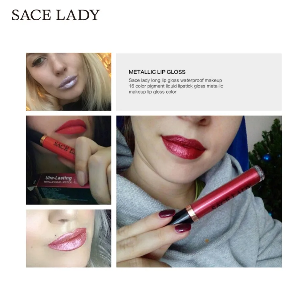 Блеск для губ SACE LADY 6 мл/1 5 мл жидкая помада макияжа водонепроницаемый