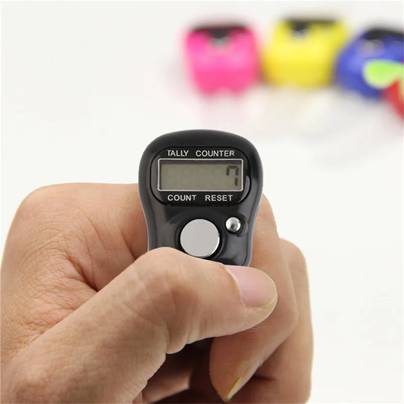 1/2pcs Mini finger ring digital counters LCD Electronic Digital Tally Counter silver/blackH52 | Инструменты