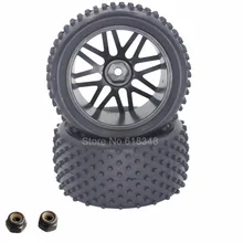 2 Unids 88 MM RC 1/10 Buggy Ruedas Traseras Neumáticos De Goma Hexagonal 12mm Ancho: 41mm Para El Control Remoto Control de Manía Del Coche
