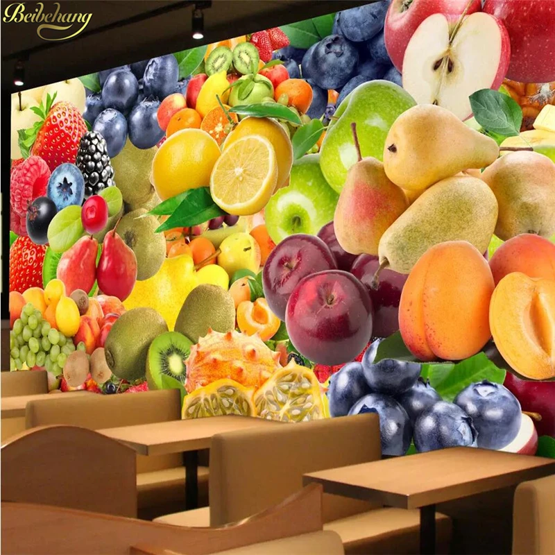 Beibehang Custom Fruit Mural Wallpapers For Living Room Restaurant