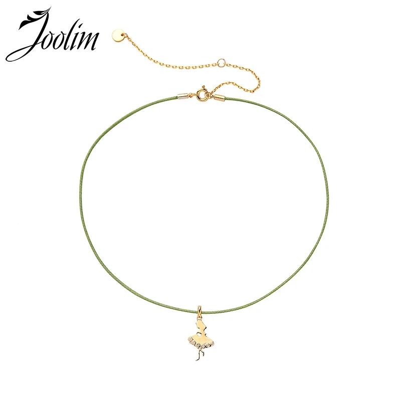 

Joolim Jewelry Wholesale 2019 Green Choker Little Girl Delicate Choker Pretty Necklace 2019 Summer Jewelry